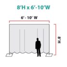 Pipe and Drape size